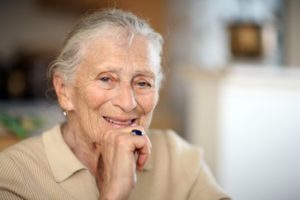 smiling elderly woman